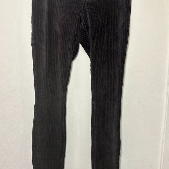 Black Stretch Corduroy Leggings - Picture 3 of 4
